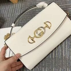 Gucci Zumi Smooth Leather Small Shoulder Bag White